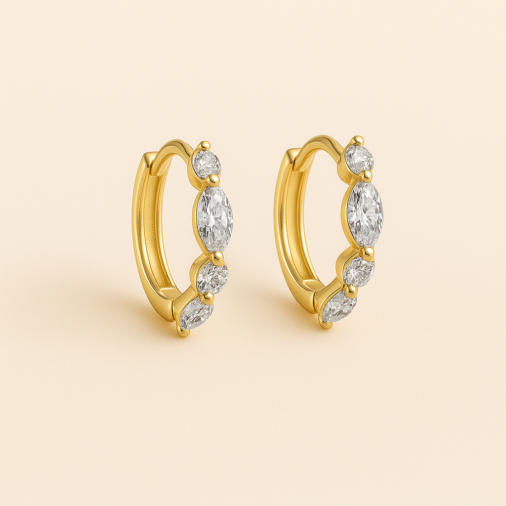 AILA Gold-Diamant-Ohrringe